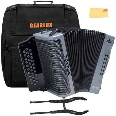 Hohner Corona C-II G/C/F Accordion - Silver Rainbow w/ Gig Bag
