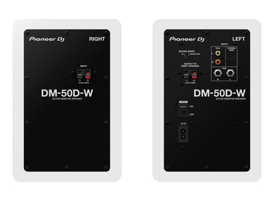 Pioneer DJ DM-50D 5-Inch Desktop Active Monitor Speaker - White