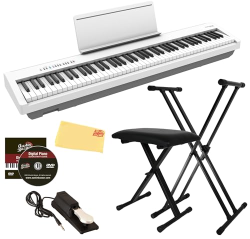 Roland FP-30X 88-Key Digital Piano - White w/ Adjustable Stand