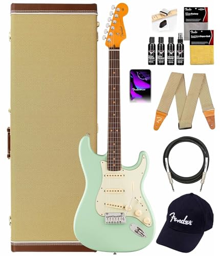 Fender American Ultra Luxe Vintage '60s Stratocaster - Surf Green w/ Guitar Cleaning Kit