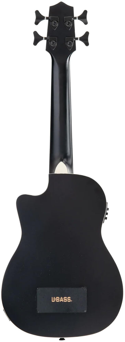 Kala UBASS-JYMN-BK-FS Black Journeyman Mahogany Acoustic-Electric U-Bass Ukulele Bass w/ Gig Bag