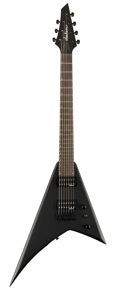 Jackson JS Series Rhoads JS22-7 RR HT 7-String Electric Guitar - Satin Black w/ Instrument Cable