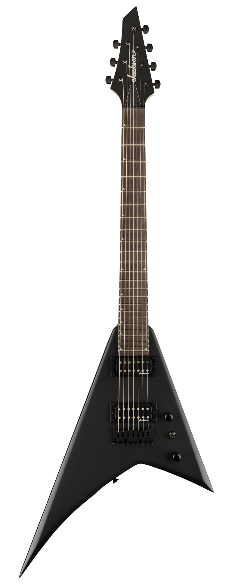 Jackson JS Series Rhoads JS22-7 RR HT 7-String Electric Guitar - Satin Black w/ Instrument Cable