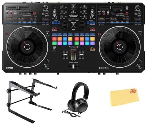 Pioneer DJ DDJ-REV5 Scratch-Style 2-Channel Professional DJ Controller w/ Laptop Stand