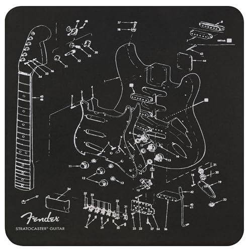Fender Square Mousepad - Exploded Strat