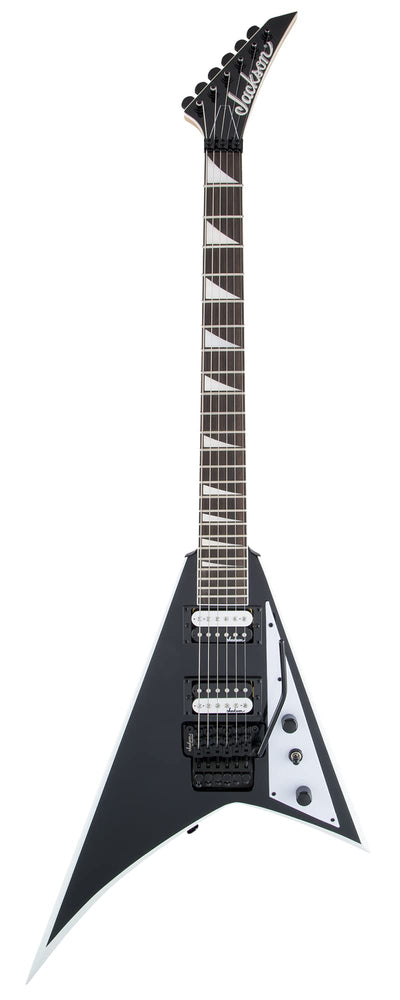 Jackson JS Series JS32 Rhoads Electric Guitar - Black with White Bevels w/ Instrument Cable