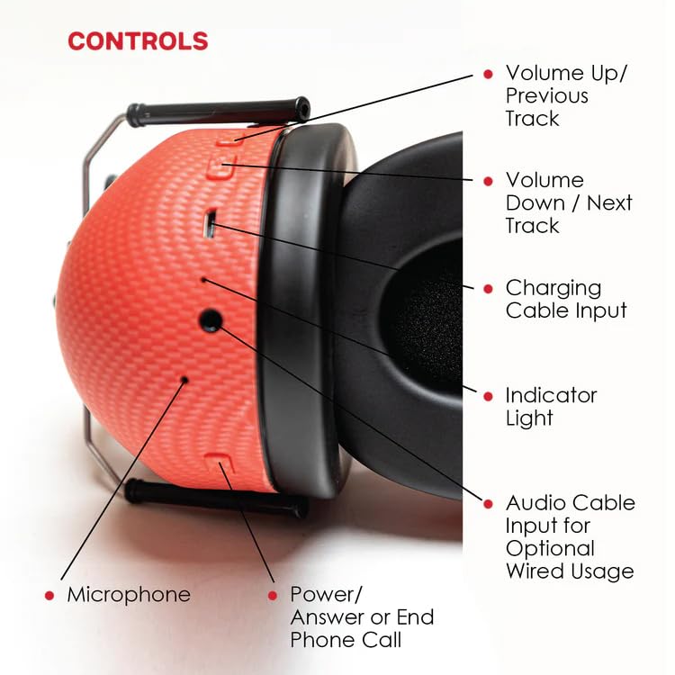 Vic Firth Bluetooth Isolation Headphones - Red w/ Practice Tips