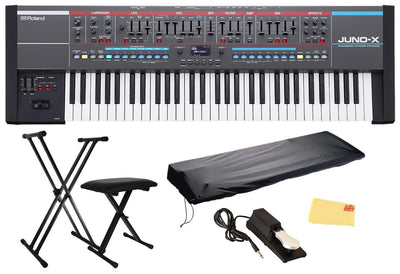 Roland Juno-X 61-Key Programmable Polyphonic Keyboard Synthesizer w/ Roland DP-10 Damper Pedal