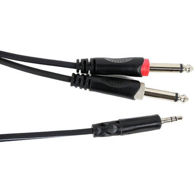 Gearlux 3.5 mm TRS to Dual 1/4-Inch TS Stereo Breakout Cable - 10 Feet