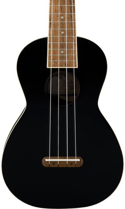 Fender Monterey Concert Ukulele - Black w/ Gig Bag