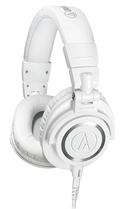 Audio-Technica ATH-M50x Professional Monitor Headphones - White w/ Case
