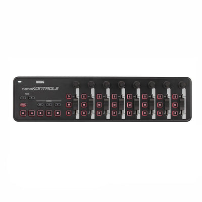 Korg nanoKONTROL2 Slim-Line USB Controller - Black w/ Headphones