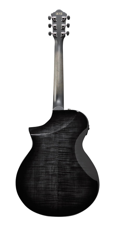Ibanez AEWC400 Acoustic-Electric Guitar - Transparent Black Sunburst High Gloss w/ Gig Bag