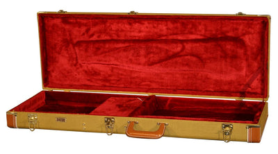 Gator GW-ELECTRIC Deluxe Wood Case for Electric Guitars - Tweed w/ Strap