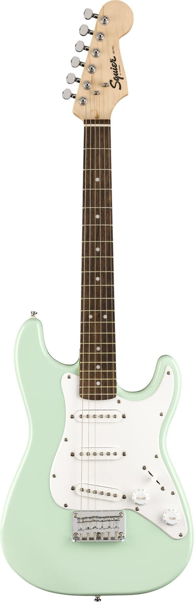 Fender Squier 3/4-Size Kids Mini Strat Electric Guitar - Surf Green w/ Amplifier