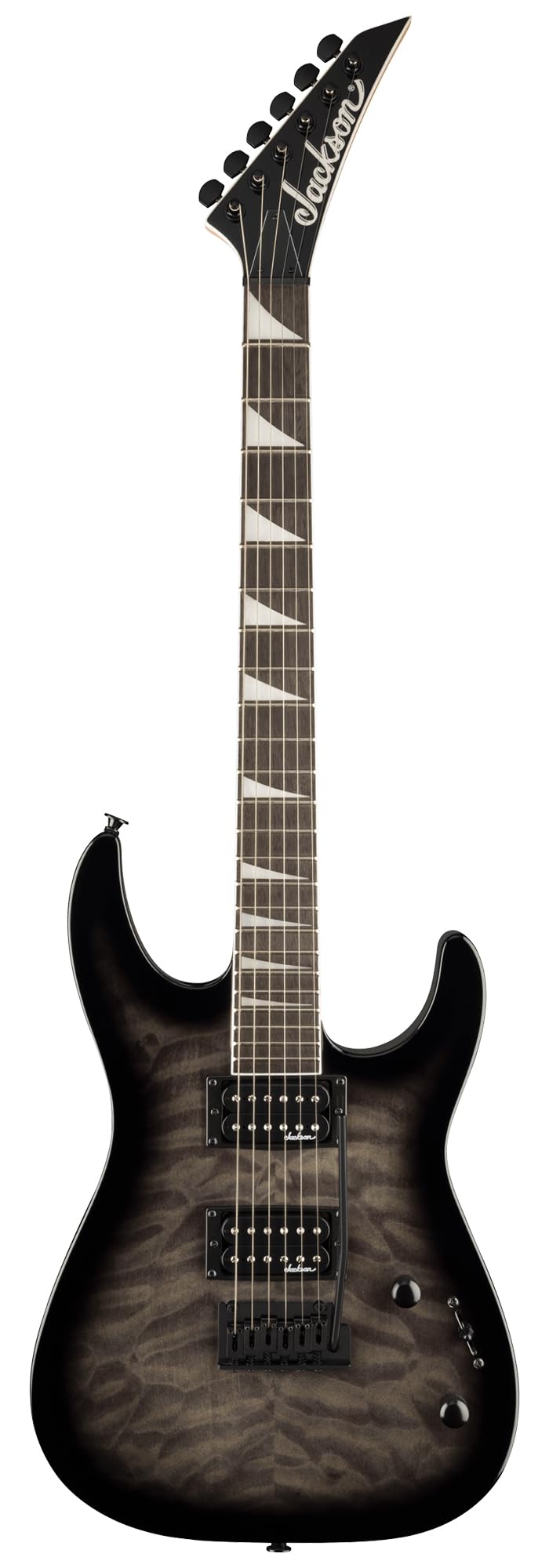 Jackson Dinky JS20 DKQ 2PT Electric Guitar - Transparent Black w/ Instrument Cable
