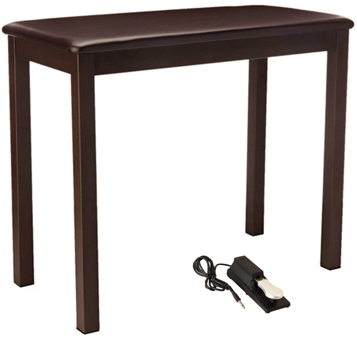 Casio CB7 Piano Bench - Brown w/ Sustain Pedal