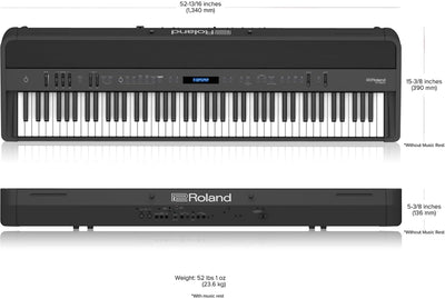 Roland FP-90X 88-Key Digital Piano - White w/ Sustain Pedal