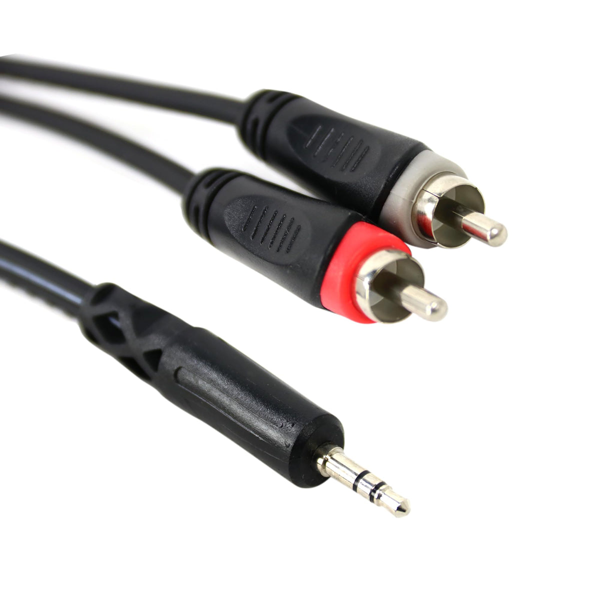 Gearlux 15-Foot TRS-to-Dual-RCA Stereo Breakout Cable - 3 Pack