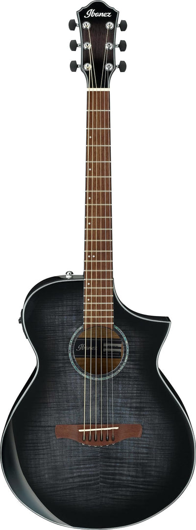 Ibanez AEWC400 Acoustic-Electric Guitar - Transparent Black Sunburst High Gloss w/ Gig Bag