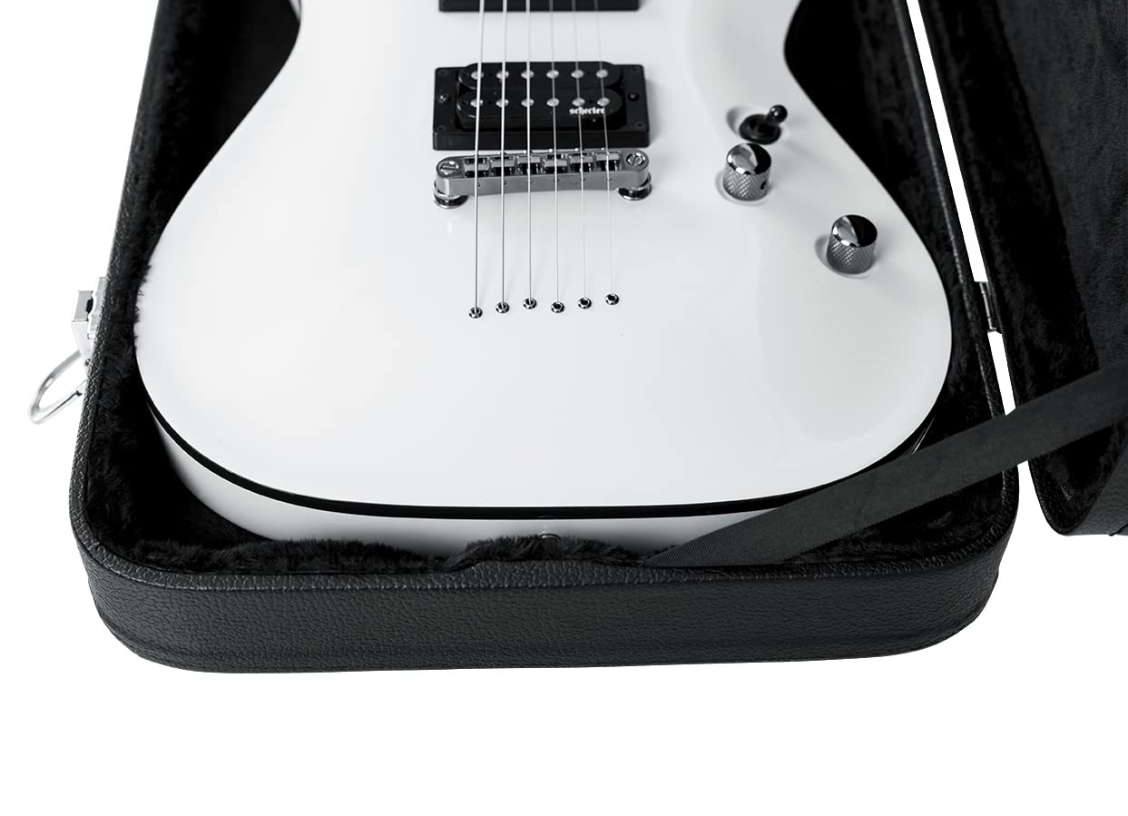 Gator GWE-ELEC Hardshell Wood Case for Electric Guitar w/ Instrument Cable