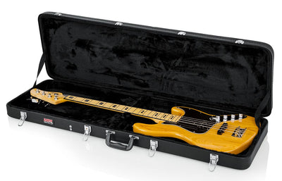 Gator GWE-BASS Wood Case for Bass Guitars w/ Instrument Cable