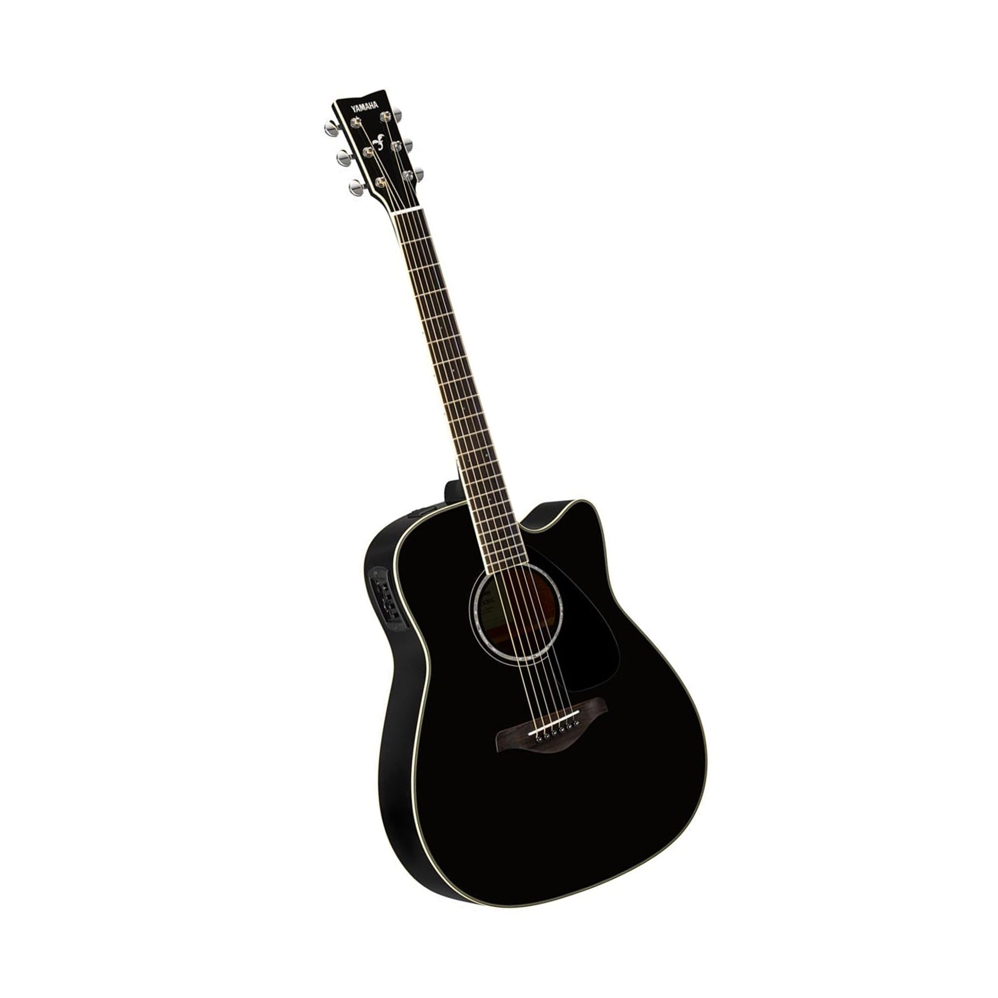 Yamaha FGX830C Solid Top Folk Acoustic-Electric Guitar - Black