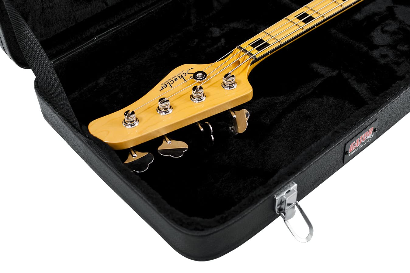 Gator GWE-BASS Wood Case for Bass Guitars w/ Instrument Cable