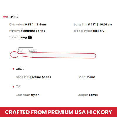 Vic Firth SSGN Signature Series Steve Gadd Nylon Tip Drumsticks