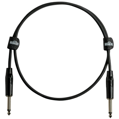 Gearlux 36-Inch Guitar Patch Cable, 1/4 Inch, Straight-Straight, Black - 1 Pack