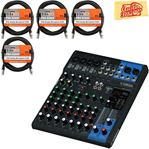 Yamaha MG10XU Mixer w/ XLR Cables