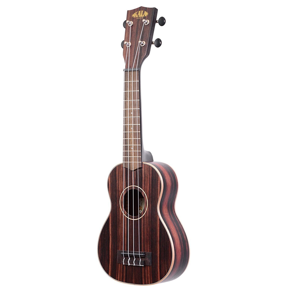 Kala KA-EBY-S Striped Ebony Soprano Ukulele w/ Gig Bag