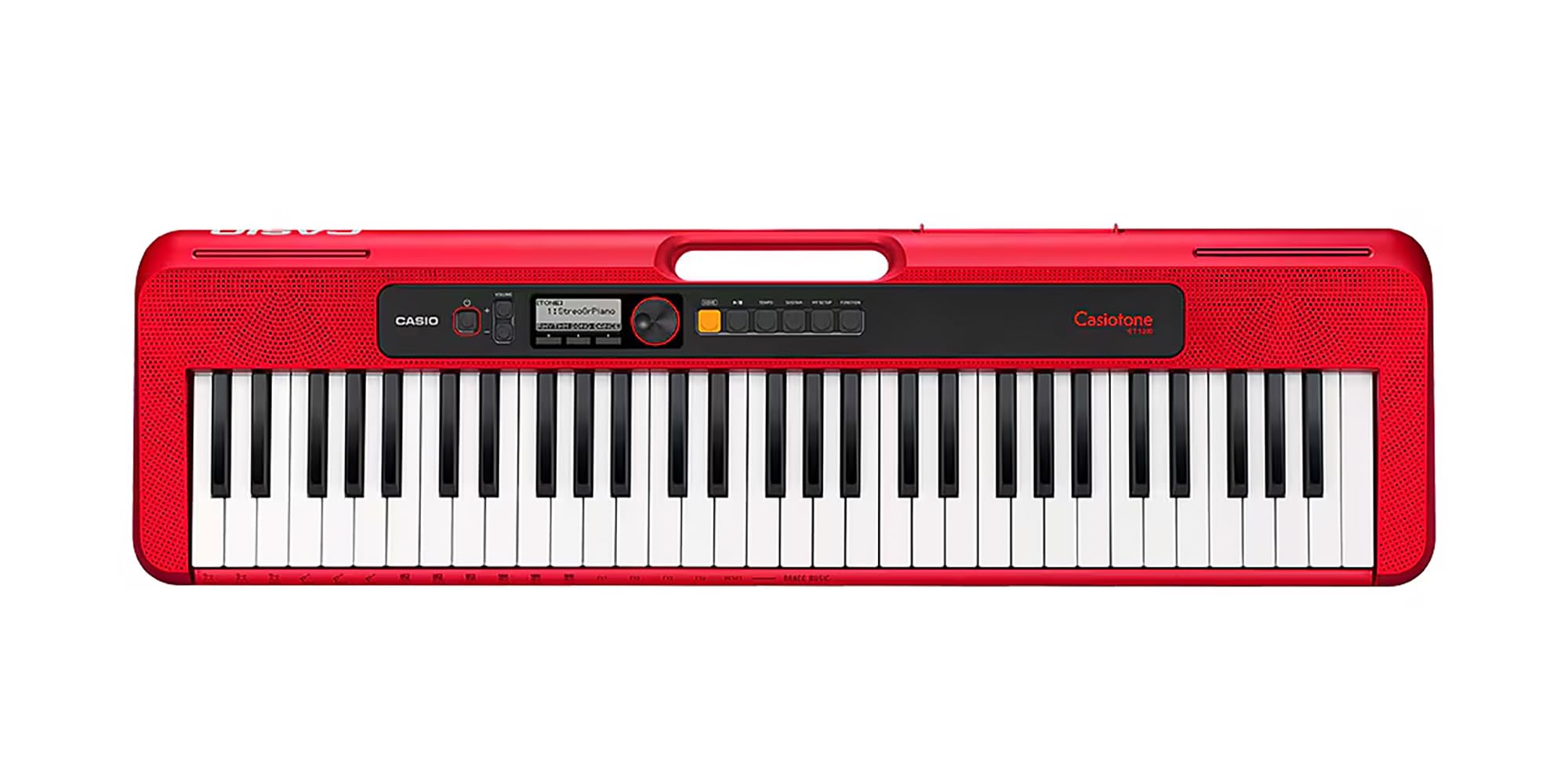 Casio CT-S200 Casiotone 61-Key Keyboard - Red w/ Headphones