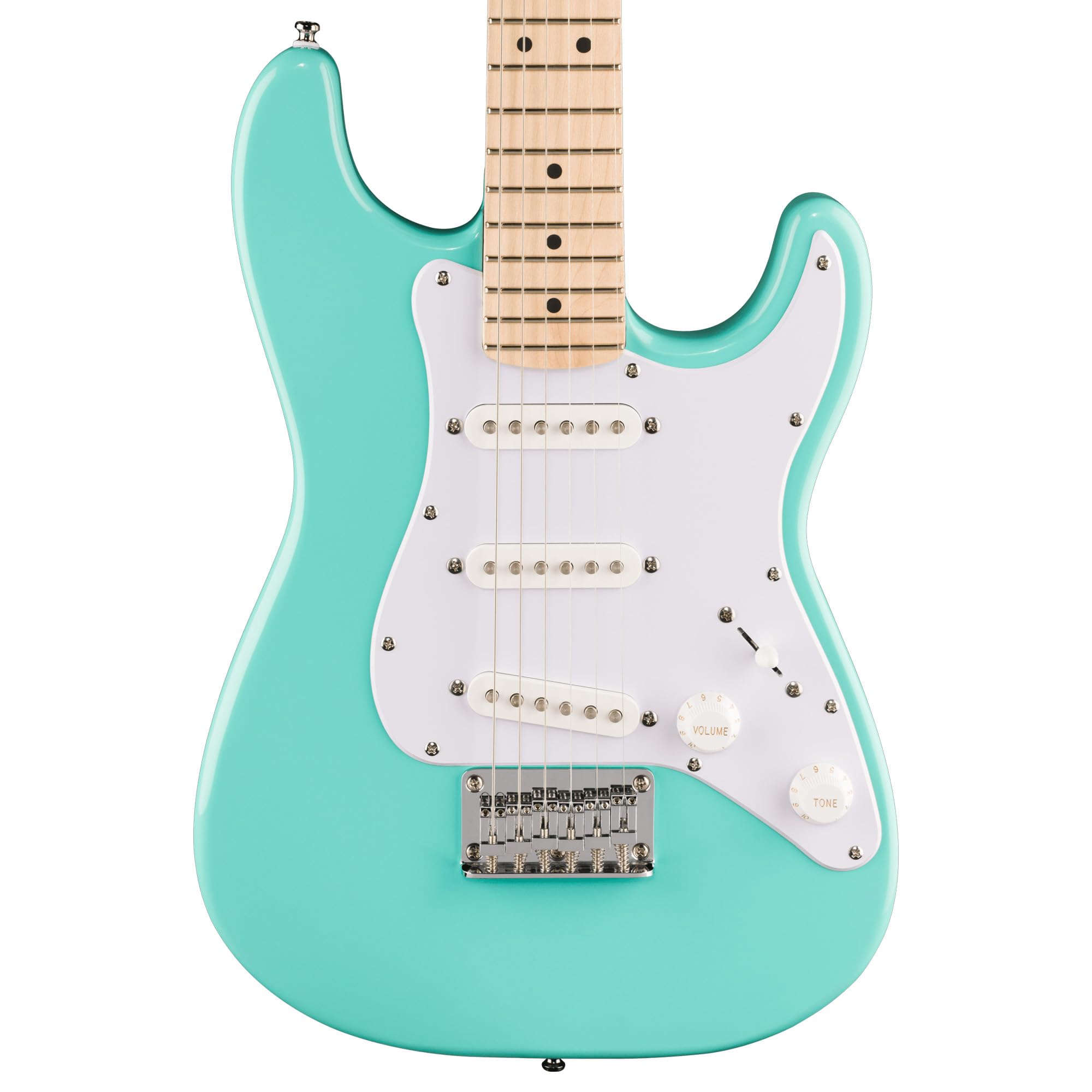 Fender Squier Mini Stratocaster Electric Guitar - Sea Foam Green w/ Amplifier