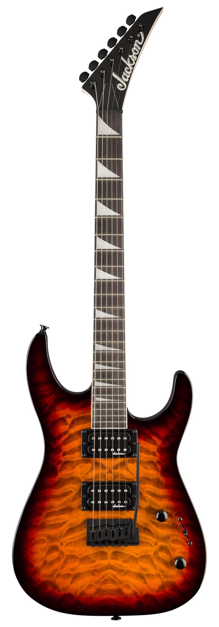 Jackson Dinky JS20 DKQ 2PT Electric Guitar - Transparent Tobacco Burst w/ Instrument Cable
