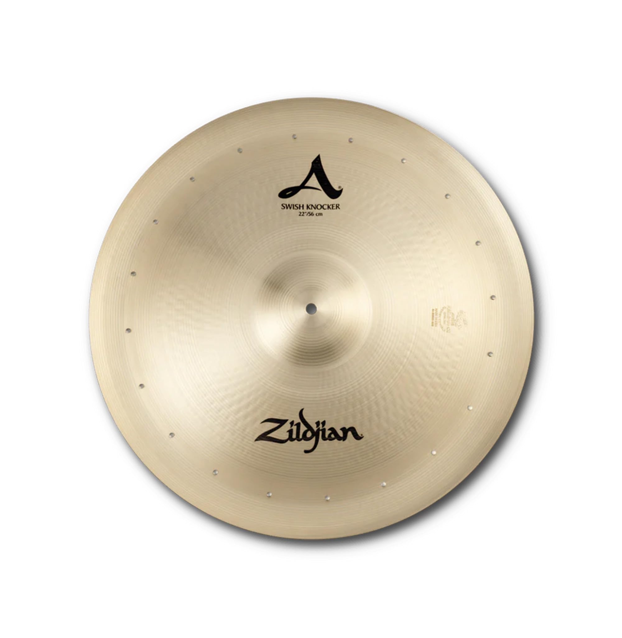 Zildjian A0315 22" A Swish Knocker Cymbal with 20 Rivets w/ Drumstick Bag