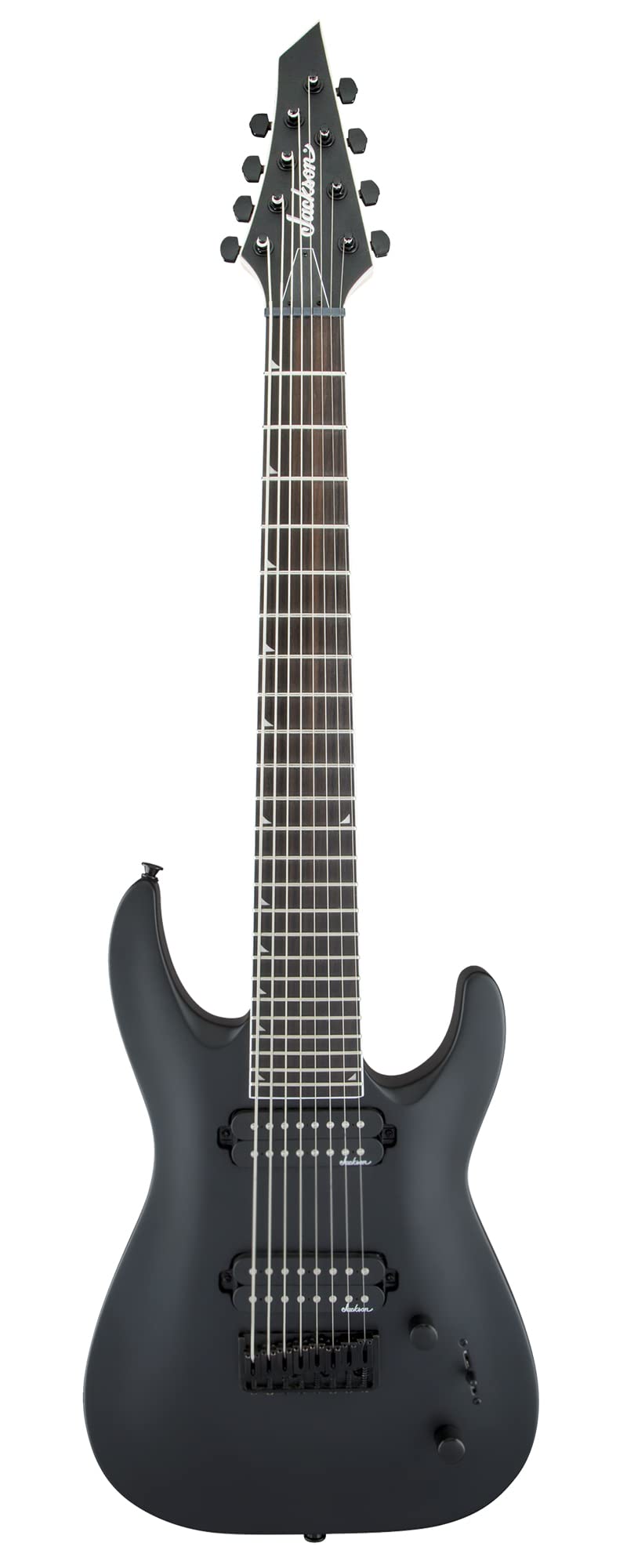 Jackson JS Series Dinky Arch Top JS32-8 DKA HT 8-String Electric Guitar - Satin Black w/ Instrument Cable