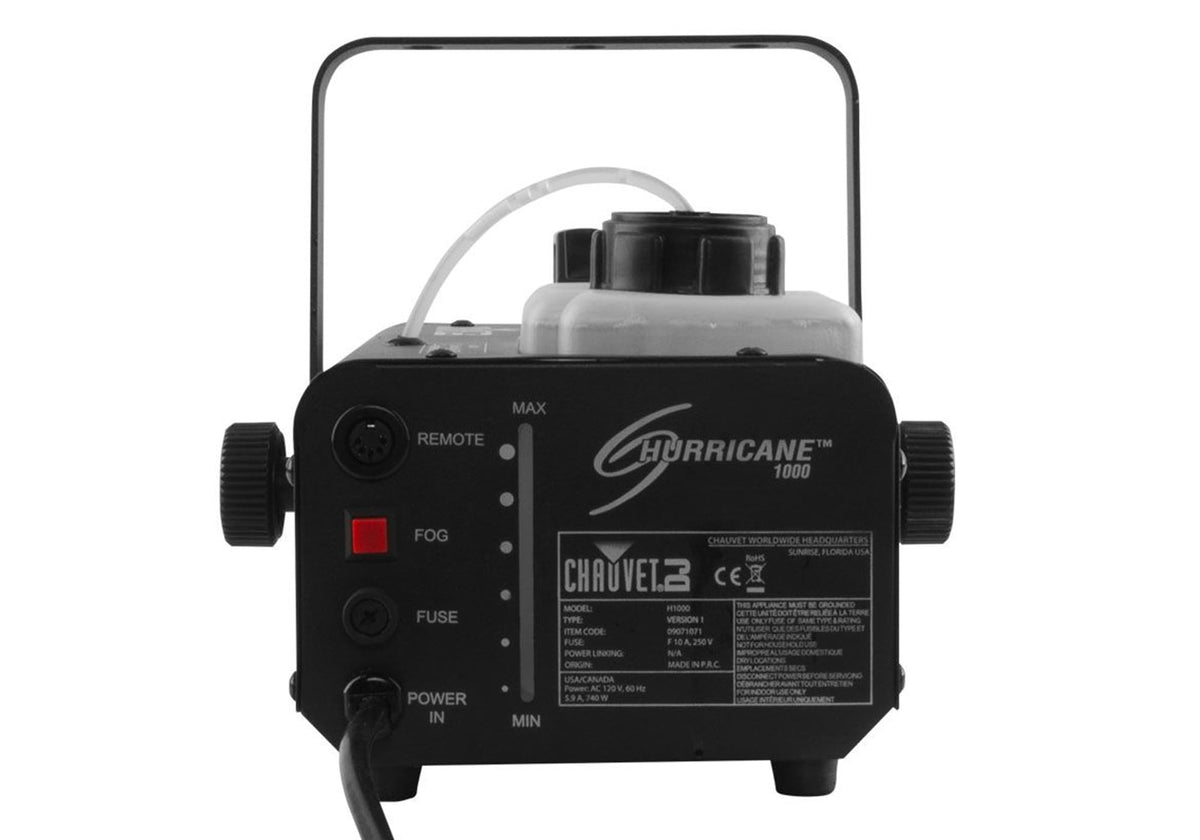 Chauvet Hurricane 1000 Fog Machine w/ DMX Cable