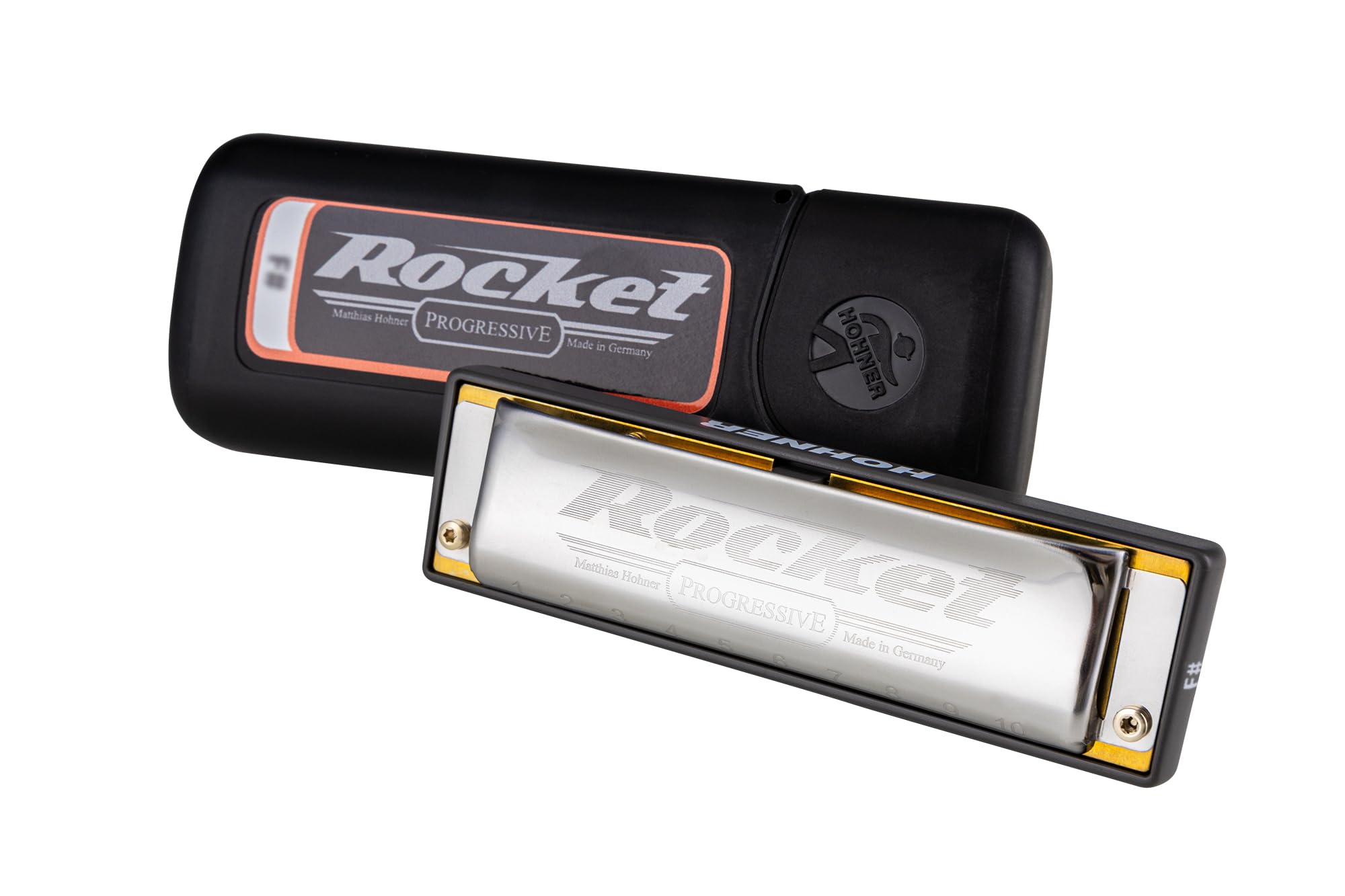 Hohner Progressive Rocket Harmonica - Key of F Sharp w/ Case
