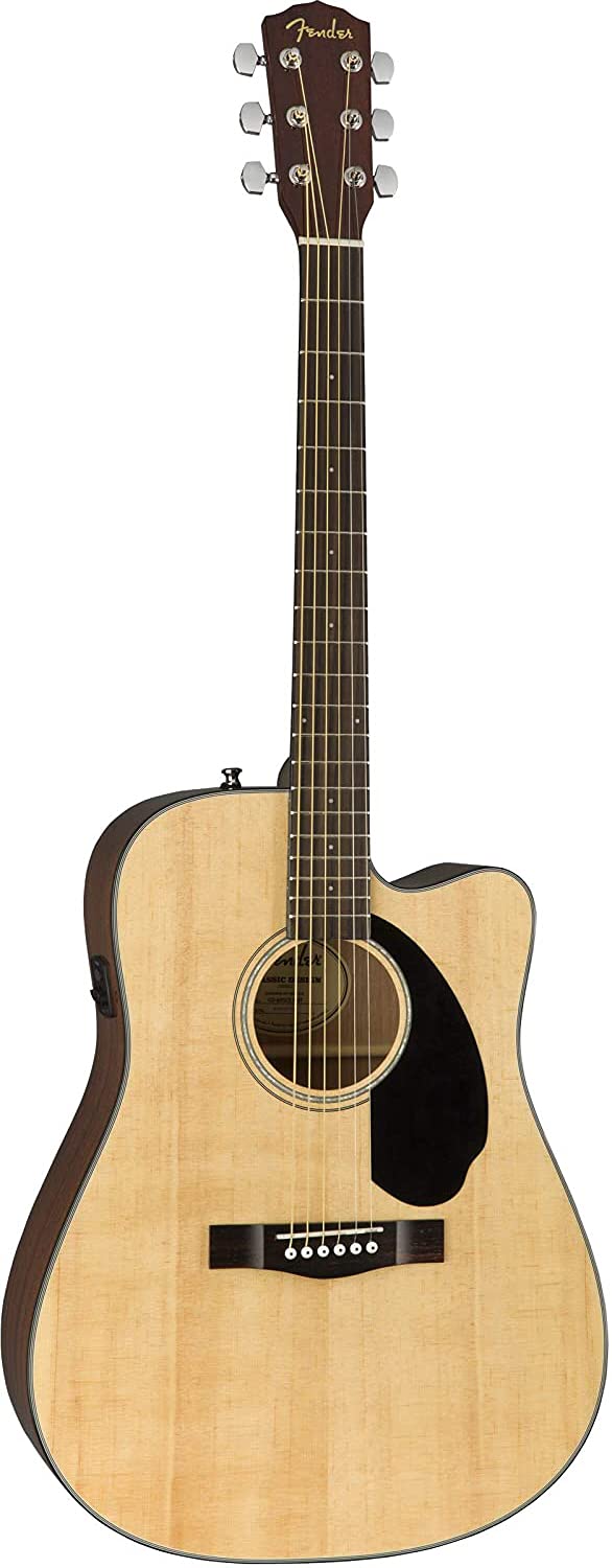 Fender CD-60SCE Solid Top Dreadnought Acoustic-Electric Guitar - Natural