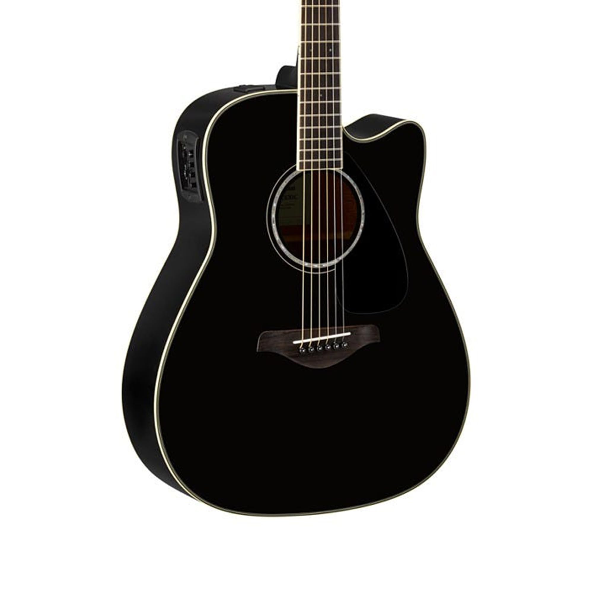 Yamaha FGX830C Solid Top Folk Acoustic-Electric Guitar - Black