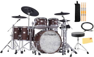 Roland VAD716 V-Drums Acoustic Design Electronic Drum Set - Satin Walnut w/ Drum Throne