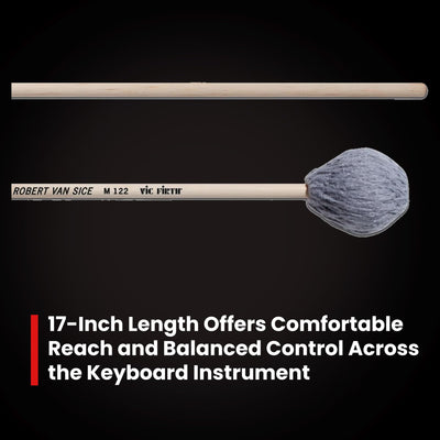 Vic Firth M122 Robert Van Sice Keyboard Mallets - Soft, Synthetic Core