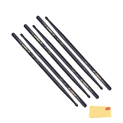 Zildjian 5B Nylon Black Drumsticks - 3 Pack