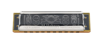 Hohner Marine Band 1896 Harmonica - Key of B Flat w/ Instructional Manual