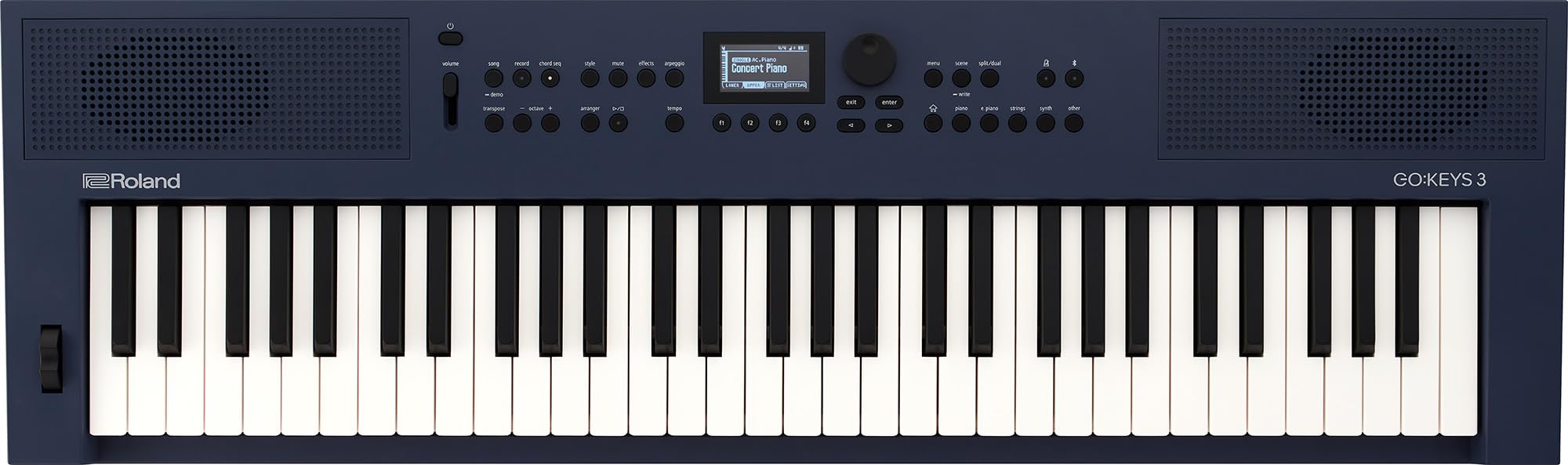Roland GO:KEYS 3 Music Creation Keyboard - Midnight Blue w/ Adjustable Bench