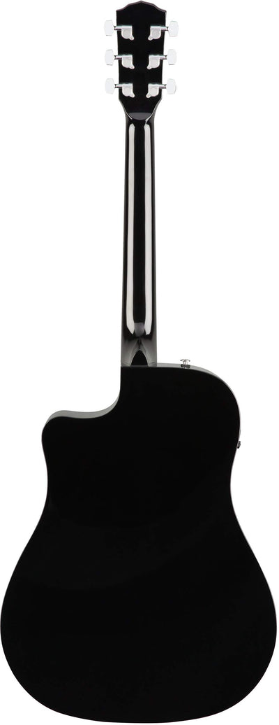 Fender CD-60SCE Solid Top Dreadnought Acoustic-Electric Guitar - Black w/ Gig Bag