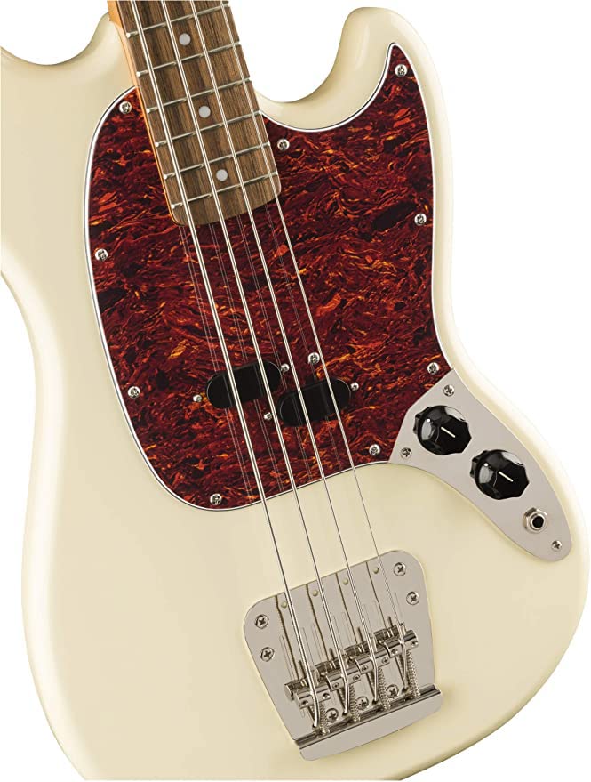 Fender Squier Classic Vibe '60s Mustang Bass - Olympic White w/ Instrument Cable