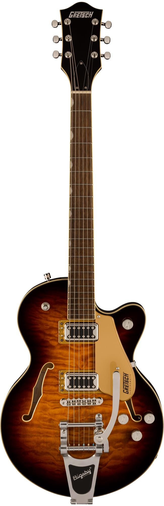 Gretsch G5655T-QM Electromatic Center Block Jr. Single-Cut Semi-Hollow Body Electric Guitar - Sweet Tea w/ Strap