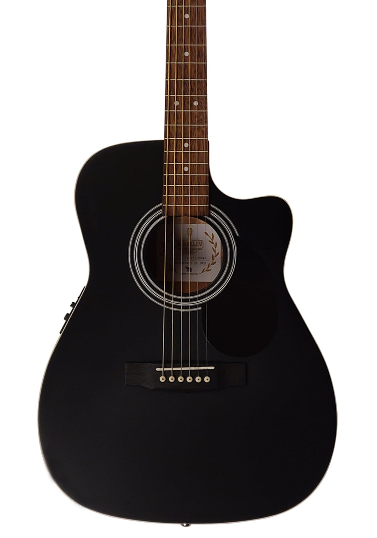 Berkeley ELEMENTARY-EQ-BKS Concert Cutaway Acoustic-Electric Guitar